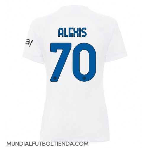 Camiseta Inter Milan Alexis Sanchez #70 Segunda Equipación Replica 2023-24 para mujer mangas cortas